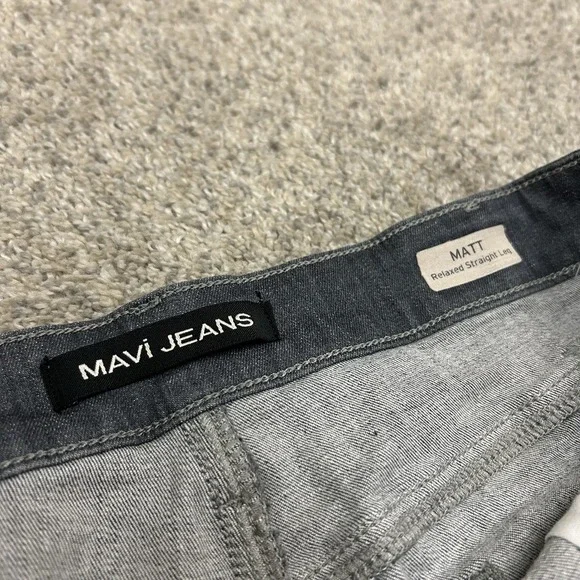 Mavi Matt Relaxed Straight Jeans Mens 40X32 Blue Denim Stretch Five Pocket - Picture 11 of 11